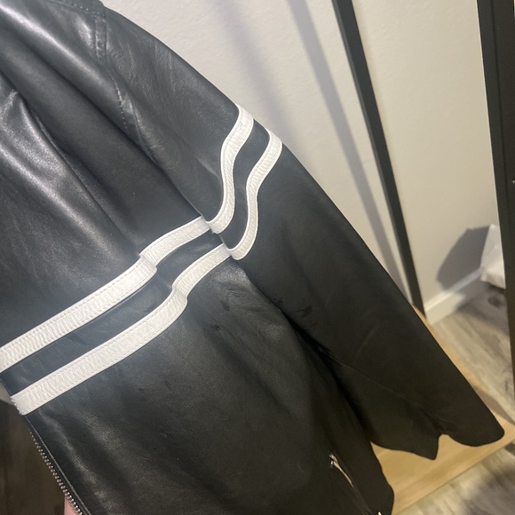 Vince Leather Cafe Racer Jacket XL Men - Picture 7 of 11